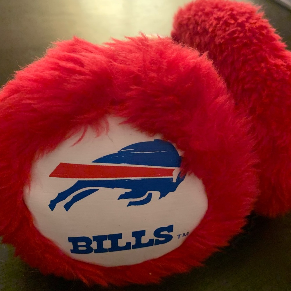 Buffalo Bills Red Fuzzy Earmuffs